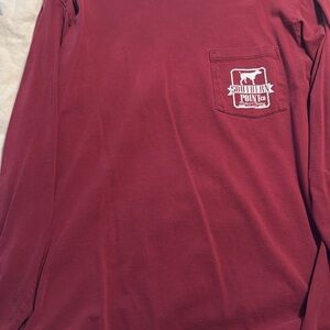 Shooting Point Long Sleeve Maroon Shirt